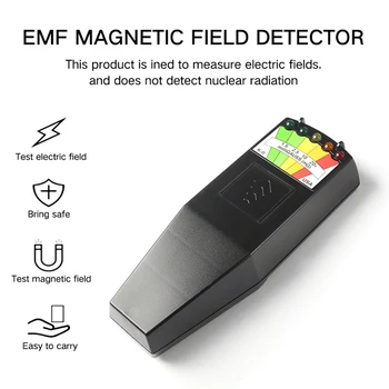 Elektromagnetno Sevanje Tester Meter Duha Lov Prenosni Detektor EMF Magnetno Polje Detektor 5 LED Gauss Meter EMF Gauss