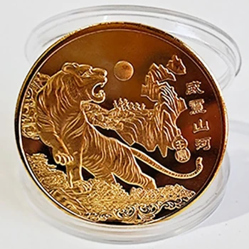 2022 Novo Leto Zlata Kovanca Je Dvanajst Nebesno Tiger Ox Spominskih Kovancev Za Zbiranje Darilo Dekorativni Kovancev Za Zbiranje Dekoracijo Blaga