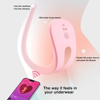 APP Remote Dildo, Vibrator Spodnje hlače za Ženske Klitoris Stimulator Ženski Masturbator Vagina Massager Nekaj Erotičnih Igrača Spola Stroj