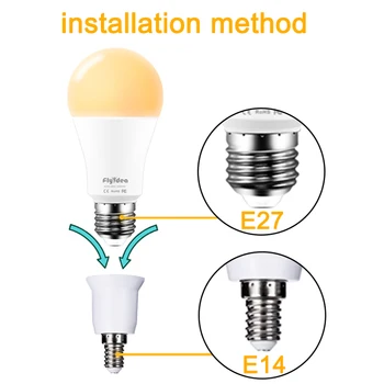 E14, da E27 LED Žarnica znanja Žarnica Vtičnico PC+ aluminij Bela Z Domačo razsvetljavo pribor Lahka Imetnik Pretvorniki