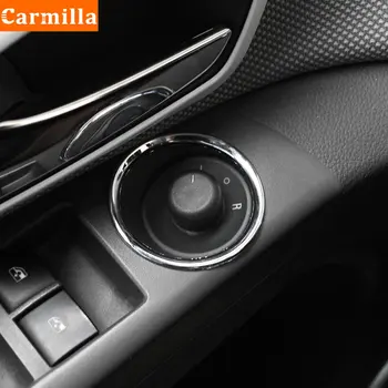 Carmilla 1Pc ABS Chrome Rearview Mirror Nastavite Stikalo Gumb Plošča Krog Trim Nalepke za Chevrolet Cruze Sedan 2009 -