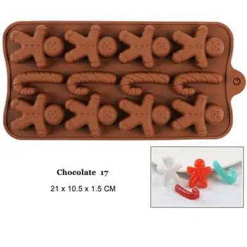 Čokolada silikonski Kalup Božič Bergle Medenjaki Človek Bakeware Kuhinja Čokoladni Bonboni, Izmišljati Ledu Jelly Torta Dekor DIY Orodja