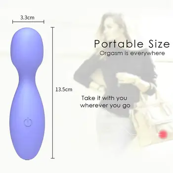 10Modes Mini AV Vibrator Sex Igrača Za Ženske 2019 Nova Zasnova Bowling Oblikovan Vibrator za Klitoris Spodbujanje Čarobno Palico G Spot Massager
