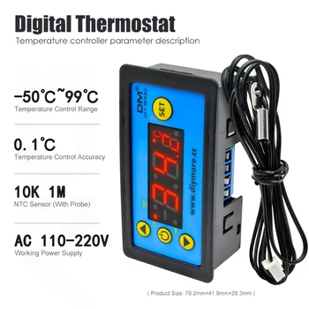 W3231 12/24/220V Enotni Digitalni Termostat Regulator za Hladilnik Toplote Kul Temperaturni Regulator Preklopi Zamrzovalnik NTC Senzorja