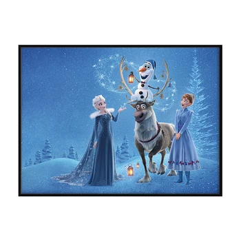 Platno Slikarstvo Disney Zamrznjene Zapleten Wall Art Nordijska Plakatov in Fotografij Soba Dekor Slik, ki Živijo Otroci Doma Dekoracijo