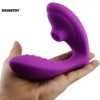 Sesanju vibratorji za ženske 10 Hitrosti Vagina vaginalne Bedak Oralni Seks Sesalna Klitoris Stimulator Spolnih Igrač za Ženske