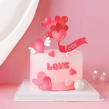 Baloni Srce Oblika ljubim Torto Pokrivalo za Valentinovo Okraski Stranka Obletnico Pecilni Dobave Ljubezen Darila