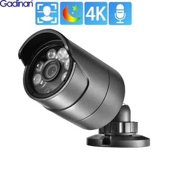 Gadinan 4K 8MP Varnosti POE Fotoaparat AI Človeško Zaznavanje Obraza Avdio IP Kamera Zunanja IP66 CCTV Nadzor Barvno Noč P2P