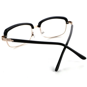 Brightzone 2019 Žensk, Moških Branje Očala Črna Zlitine Acetat Okvirji Steklene Leče Eyeglass Unisex Proti Utrujenosti Bralec Očala