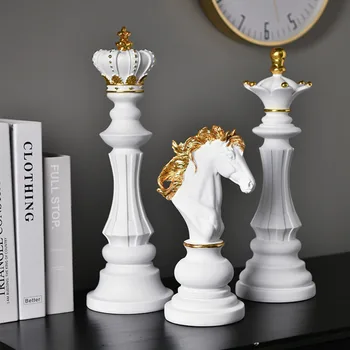 30 cm Smolo, Kralj, Kraljica Vitez Šahovske Figure, družabne Igre Pribor Mednarodne Šahovske Figurice Retro Doma Dekor Okraski