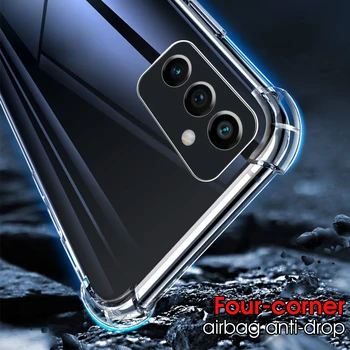 Shockproof Ohišje za Samsung Galaxy M52 5G M42 M32 M22 M12 Primeru Prozoren Silikonski Pokrov Galaxy M32 M 52 62 Coque Fundas