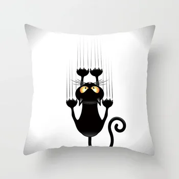 Black cat živalski vzorec, dekorativne blazine, prevleke blazine pokrov kavč dekorativne prevleke urad za dekoracijo