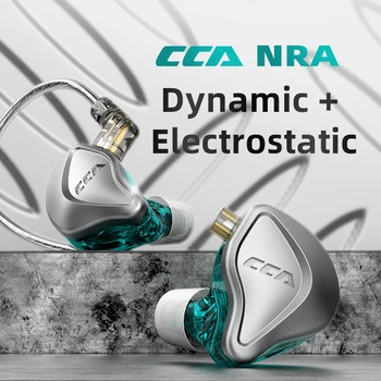 CCA NRA Elektrostatično Slušalke in-Ear Monitor Čepi Slušalke Z Mikrofonom Noice Preklic Športne Igre Žične Slušalke