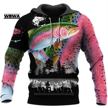 Jeseni Mode Moški pulover s kapuco Kul Ribolov Ščuka 3D Vsem Natisnjeno hoodies in Unisex Majica Priložnostne Stree Šport KKL788