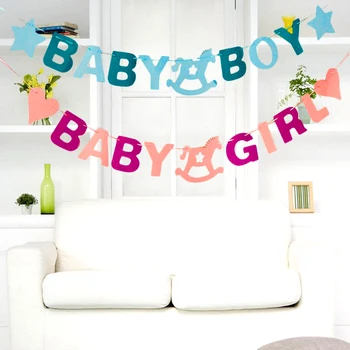 3M Baby Tuš Baby Boy Girl Počutil Banner Modra, Roza Babyshower Soba Dekor Stranka Krst Dekoracijo Bunting Uslug Dobave