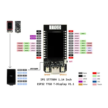 TTGO T-Prikaz ESP32 WiFi E Bluetooth Modul Razvoj Odbor Par Ar devinske 1.14 Polegada LCD