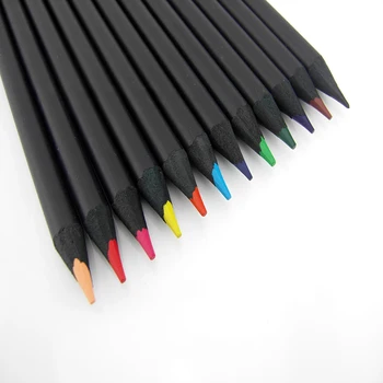 12 Kos/Set Visoko Kakovostnih Svinčnik Embalaža 12 Različnih Barvah Barvne Svinčnike Kawaii Šola Črni Leseni Svinčniki