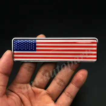 2x Kovinski ZDA Ameriško Zastavo Trunk Emblem Značko Motocikel Nalepke Oklep