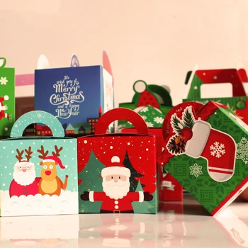 12pcs Božična Risanka Bonbone, Škatle Darilne Vrečke 2019 Vesel Božični Okraski Božič Stranka Korist Darilo Polje Vrečko za Otroke Otrok