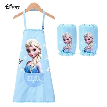 Disney Princesa Otroški Predpasnik, Zamrznjeno, Elsa Rokav Pocket Vrtec Kuhinja Peko Mickey Mouse Slikarstvo Kuhanje Predpasnik Obleko