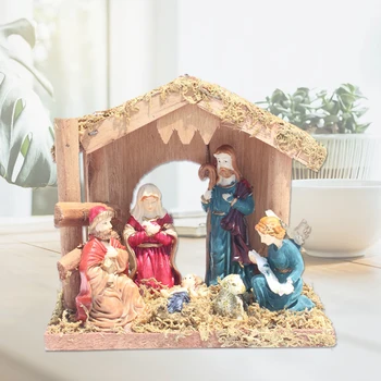 Lesene Jaslice Ornament Tradicionalni Božični Prizor Božič Betlehemu, Koledarjev Advent Doma Okraski Okraski
