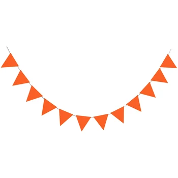 8M Oranžna Pennants 18 zastav Sweet Stranka Banner Dan Otrok Zastav Rojstni dan Prijateljev Čebel Poroko Zastav, Okrasni Material