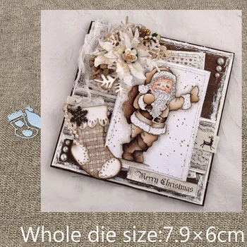 XLDesign Obrtno Kovinsko Rezanje Die cut umre Božične nogavice dekoracijo album Album Papir, Kartice Obrti Reliefi die kosi