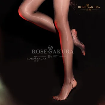 Aurora serije mastno jacquardske edini nazaj line seksi nogavice svilnato mastno odprite mednožje pantyhose