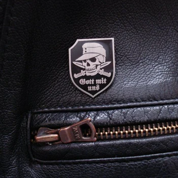 Vintage Black Lobanje Emajl Pin WW2 nemška Vojaška Wehrmacht Broške Metal Punk Medaljo Značko Pin Nahrbtnik Pribor Nakit