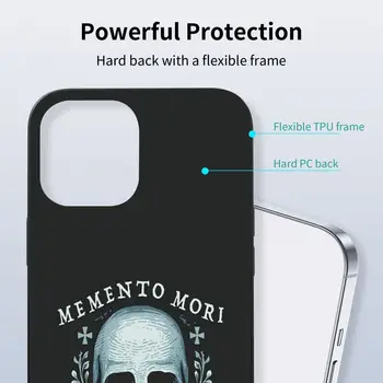 Memento Mori PC Stekla TPU Primeru Telefon za iPhone 13 12 11 Xs Xr X Pro Mini Max 7 8 Se2 Plus 6 6S