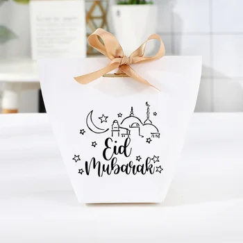 5pcs Eid Mubarak darilne vrečke otrok bonboniera vesel Ramadana Al Adha Muslimanskih Islamske Kareem Iftar večerjo Sladica tabela dekoracijo