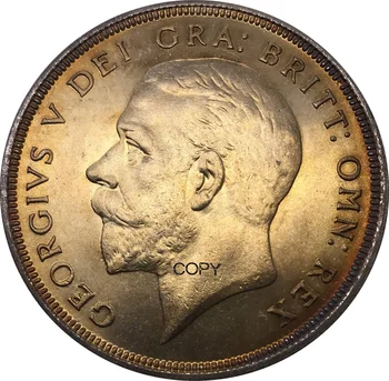1936 Kovanec Velika Britanija UK 1 Krono George V Kitajskem Cupronickel Prekrita Srebrni Kovinski Zbirateljske Starinsko Imitacije Replika Kovancev