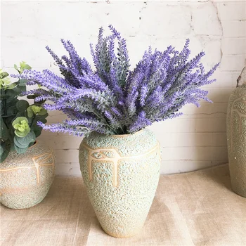 Romantična, modro, vijolično provence sivke dekorativni plastični umetno cvetje zrn vodnih rastlin za dom poroka dekoracija