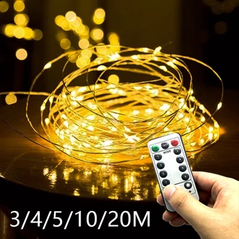 3/4/5/10/20M LED Luči Pravljico, USB Napajanje Niz Bakrene Žice DIY Božično Drevo, Poroka, Valentinovo Dekoracijo.