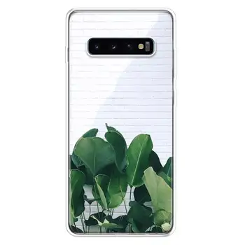 Tropske Rastline Zelenih Listov Cvet mobilni Telefon, Ohišje Za Samsung Galaxy S20 FE S21 Ultra S10 Lite S8 S9 Plus S7 Rob J4 J6 + J8