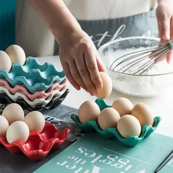Keramični jajce pladenj 6 mrežo jajce omaro, kuhinja restavracija hladilnik za shranjevanje jajce pladenj kuhinjske potrebščine
