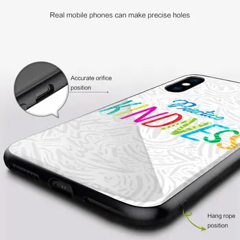 Pregovor Stavek Mehko Stekla Silikonsko Ohišje Za iPhone 13 12 11 Pro X XS Max XR 8 7 6 Plus SE 2020 S Mini Črnega Pokrov