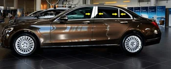 Mercedes Benz C Razred W205 Chrome Okno Plošča B-Steber Vrata Trim S. Jekla 6 Kos Za MB-2021 Styling Pribor Spremenjen