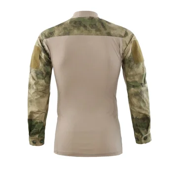 Prikrivanje Vojske Taktično Majica S Kratkimi Rokavi Moški Dolg Rokav Vojaške Boj Moška T Majica Bombažna Stretch Camo Paintball Mozaik Tee Majica