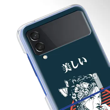 Jasen Primer za Samsung Z Flip3 5G Telefon Pokrovček za Galaxy ZFlip 3 Trdega Silikona Funda Za Z Flip3 Capa Japonski Slog Umetnosti na Japonskem