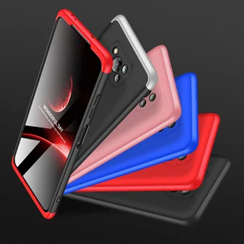 Za POCO X3 Pro Primeru 360 popolno Zaščito Primeru Za Xiaomi POCO F3 M3 X3 NFC Pro Pokrov 3 V 1 Mat Trde Plastike Hrbtni Pokrovček Coque