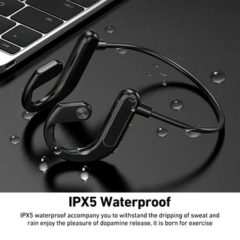 Mpow Kostne Prevodnosti Slušalke Bluetooth Brezžične Športne Slušalke IPX5 Nepremočljiva HiFi Z Mic Za Tek, Kolesarjenje
