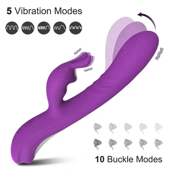 2022 Wiggling Rabbit Vibrator Posnemajo Prst Za Ženske Klitoris Močan G-Spot Stimulator Tiho Spola Igrače, Ženska Za Odrasle 18