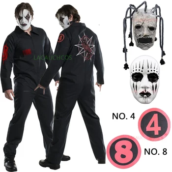 Film Slipknot orkester Jumpsuits Cosplay Kostum Slipknot Jim Root#4 Corey Taylor #8 Halloween Anime obleko Slipknot Masko