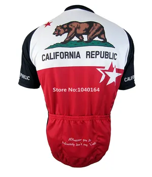 California Republika Kolo Kolesarjenje Oblačila/Roupa Ciclismo Kolesarski Dresi Poliester Breathable Kolo Jersey Šport