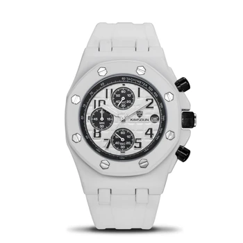 KIMSDUN-Moda AP Watch Moških Silikonski Trak Treh Oči Večnamensko Kronograf Nepremočljiva Športni Poslovne Luksuzni QuartzWatch