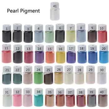 41Color Pearlescent Sljuda v Prahu, Epoksi Smole, Barvila Pearl Pigment Nakit, Izdelava 10g