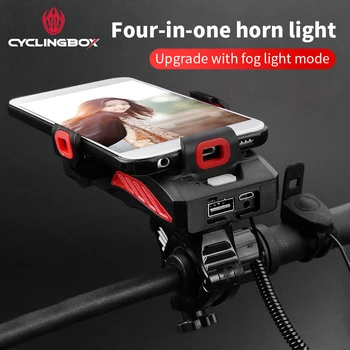 CyclingBOX MTB Kolo Sprednje Luči za Meglo Žarnice Držalo Rog Smerniki Prenosni USB Polnjenje Lučka Jahanje, Kolesarske Opreme,