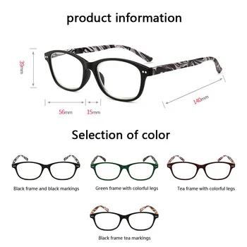 Moda Kvadratni Okvir Obravnavi Očala Moški Ženske Daljnovidnost Očala Retro Presbyopia Očala Dioptrije+1.0+1.5+2.0+2.5+3.0+3.5+4.0