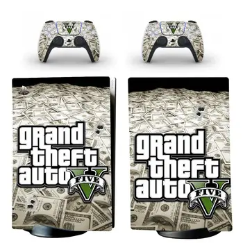 Grand Theft Auto V GTA 5 PS5 Digital Edition Kože Nalepke, Nalepke za PlayStation 5 Konzolo in Krmilniki PS5 Kože Nalepke Vinyl